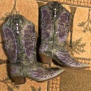 Corral cross wing boots